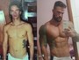 Rodrigo Carvalho mostra antes e depois de começar a malhar