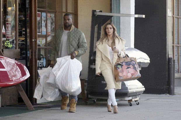 Kanye West e Kim Kardashian (Foto: AKM-GSI )