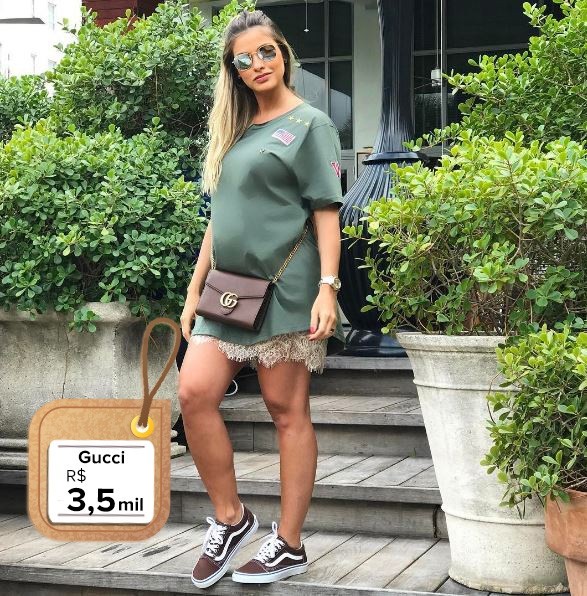 EGO Andressa Suita mostra estilo com muito conforto na gravidez