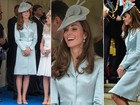 Kate Middleton usa modelito elegante em evento real no Castelo de Windsor