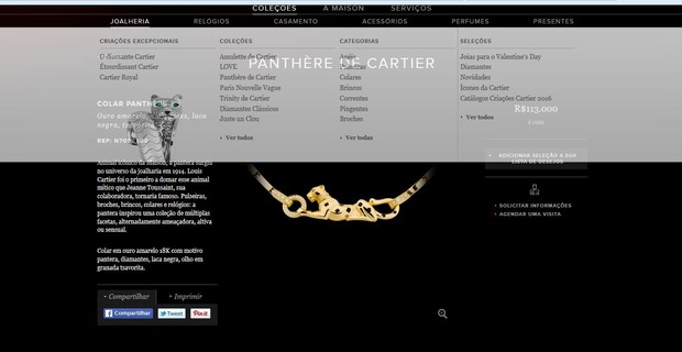 Colar da Cartier usado por Grazi Massafera no Baile da Vogue (Foto: Reprodução)