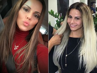 Viviane Araújo: antes e depois de novo visual (Foto: Reprodução/Instagram)