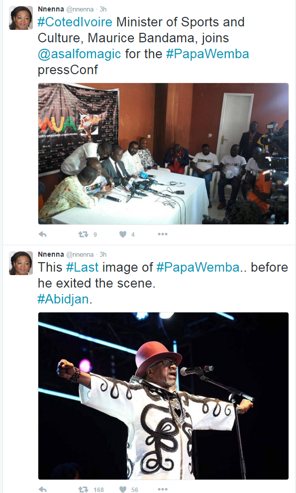  Papa Wemba (Foto: Reprodução/ Twitter)
