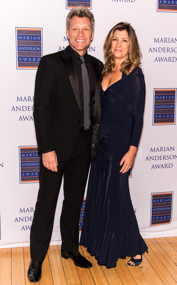 Jon Bon Jovi e a mulher, Dorothea Hurley, em evento na Filadélfia, nos Estados Unidos (Foto: Gilbert Carrasquillo/ Getty Images)