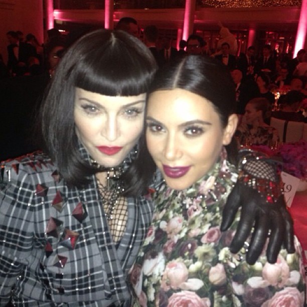 Kim Kardashian e Madonna (Foto: Instagram / Reprodução)