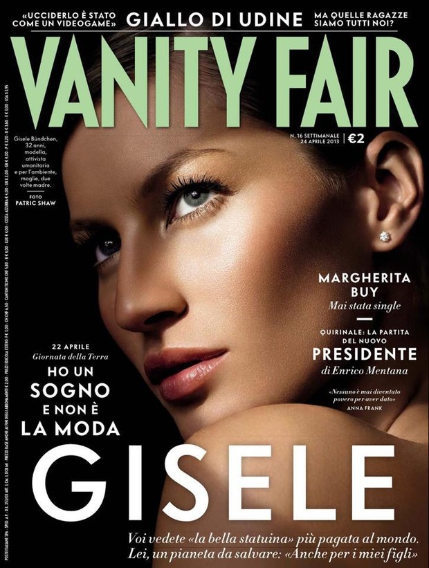 Gisele Bundchen na capa da revista Vanity Fair (Foto: Reprodução / Twitter)