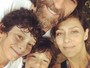 Em momento raro, Maria Fernanda Cândido publica foto com os filhos