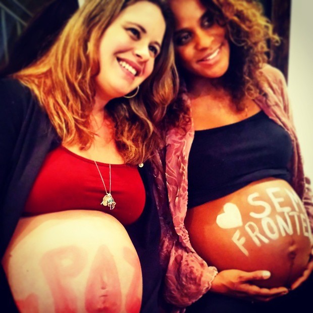 Mariana Bridi e Aline Wirley exibem seus barrigões (Foto: Instagram/ Reprodução)