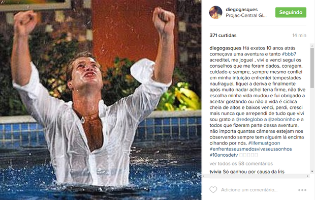 Diego Alemão em post no Instagram (Foto: Reprodução/Instagram)
