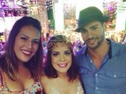 Ex-BBBs Princy, Bella  e Rodrigo  vão a baile de carnaval em Recife