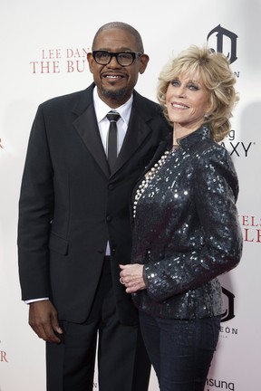 Forest Whitaker e Jane Fonda em première de filme em Nova York, nos EUA (Foto: Andrew Kelly/ Reuters)