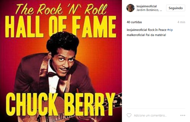 Leo Jaime homenageia Chuck Berry (Foto: Reprodução/Instagram)