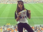 Thaila Ayala vai ao jogo do Corinthians e festeja: 'Meu time só me dá alegria'
