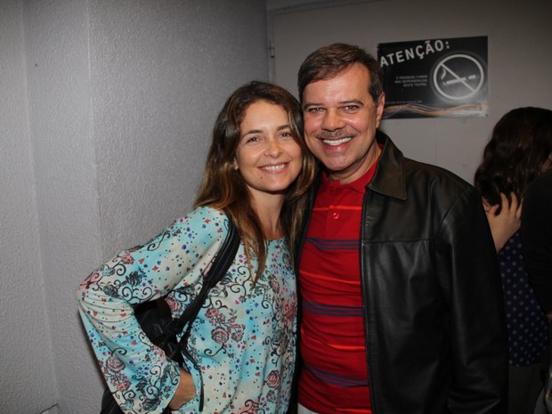Cláudia Abreu e Diogo Vilela em teatro no Rio (Foto: Rogério Fidalgo/ Ag. News)