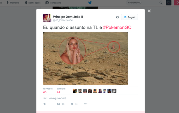 Memes de Pokémon Go no Twitter (Foto: Reprodução/Twitter)