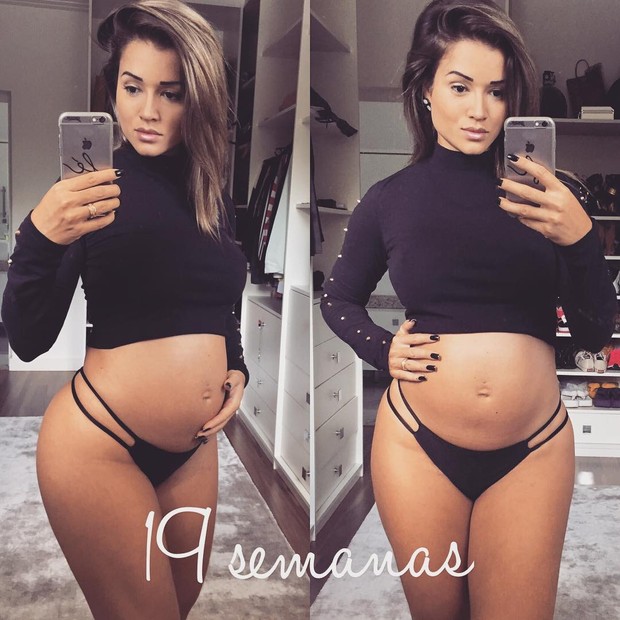 Aryane Steinkopf mostra barriga de 19 semanas (Foto: Reprodução / Instagram)