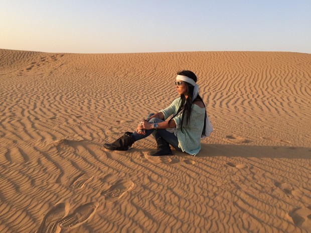 Bella Falconi em lua de mel em Dubai (Foto: Arquivo Pessoal)