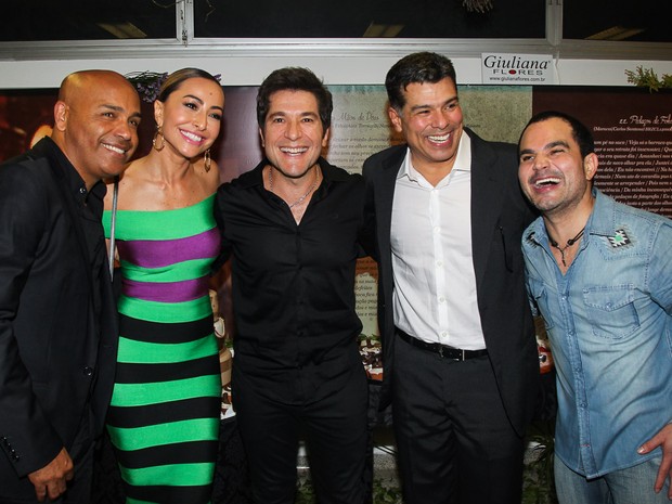 Rick, Sabrina, Daniel, Maurício Mattar e Luciano em show em São Paulo (Foto: Manuela Scarpa/ Foto Rio News)