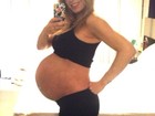Bebê de Sheila Mello passa dos 3,6kg e ex-dançarina cogita fazer cesárea