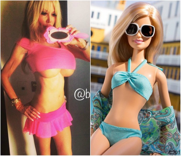 Blondie Bennett e a boneca Barbie (Foto: Reprodução/Instagram/Mattel)