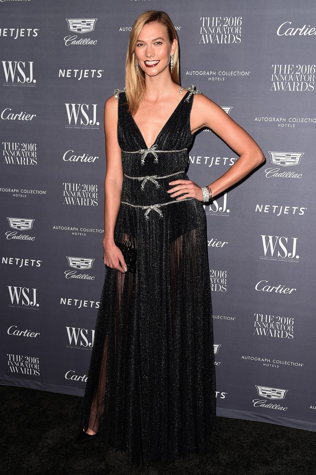 Karlie Kloss em premiação em Nova York, nos Estados Unidos (Foto: Nicholas Hunt/ Getty Images/ AFP)