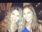 Ex-BBB Maria e Elba Ramalho vão a festa de aniversário