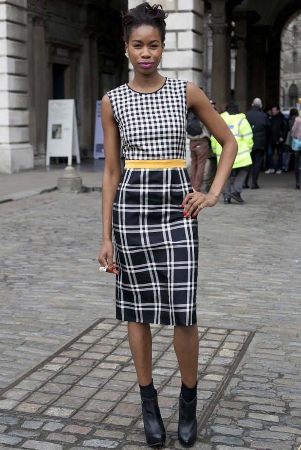Modelo na semana de moda de Londres (Foto: Getty Images)