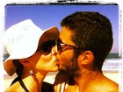Luana Piovani vai à praia com o marido no Rio: 'Pense em alguém feliz'