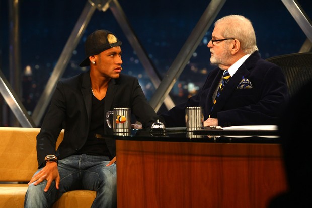 Neymar no programa do Jô (Foto: Iwi Onodero / EGO)