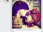 Caio Castro se declara para morena em rede social: 'Eu te amo'