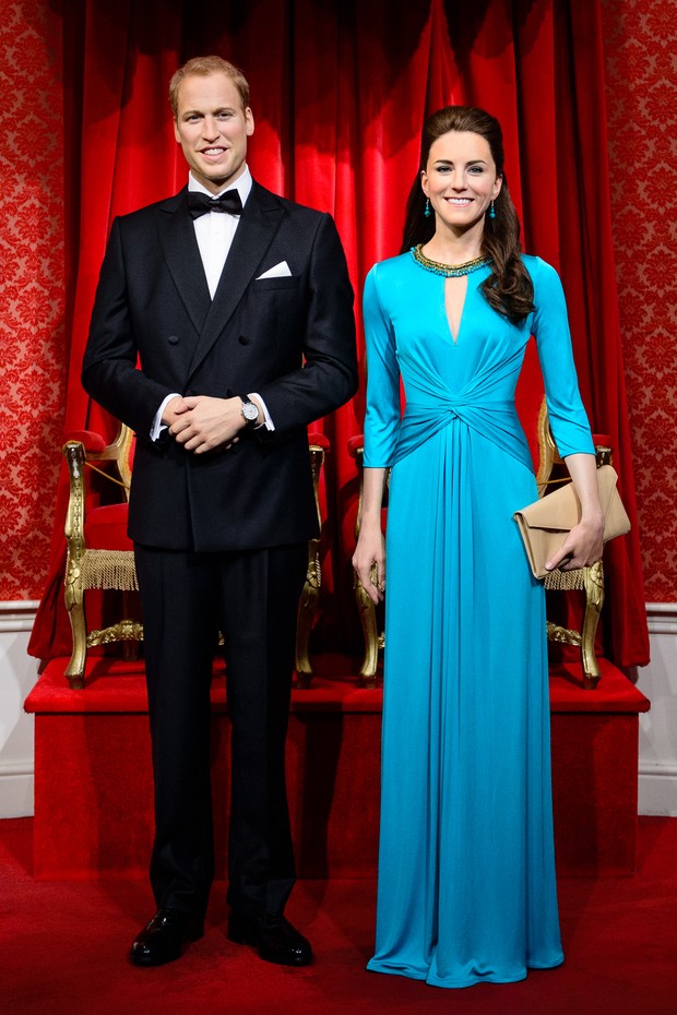 Príncipe William e Kate Middleton de cera (Foto: AFP/ Agência)