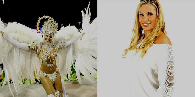 Angela Bismarchi no carnaval de 2015 e hoje (Foto: Marcos Serra Lima/ EGO | Reprodução/Instagram)