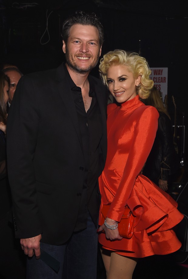 Blake Shelton e and Gwen (Foto: Larry Busacca / GETTY IMAGES NORTH AMERICA / AFP)