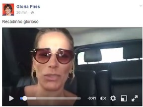 Vídeo de Glória Pires (Foto: Reprodução / Facebook)