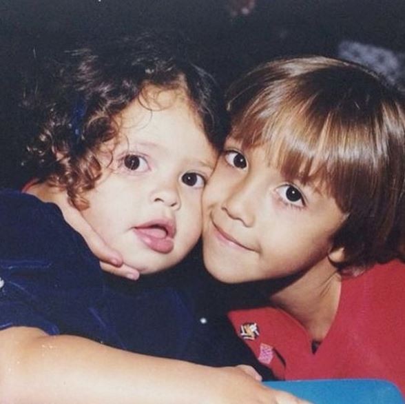 Danielle Favatto e Romarinho, filhos de Romário, na infância (Foto: Instagram / Reprodução)