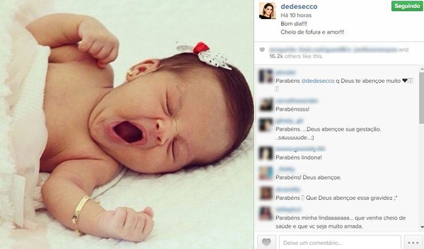 Deborah Secco posta foto de bebê (Foto: Instagram / Reprodução)