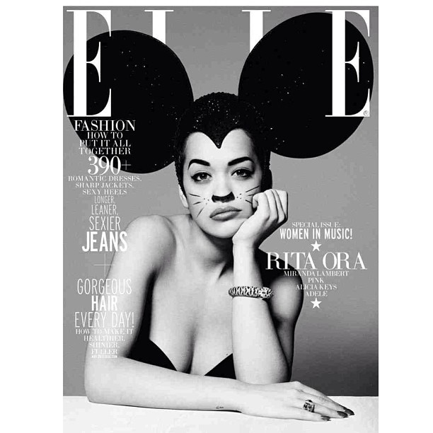 Rita Ora na revista Elle (Foto: ELLE/Reprodução)