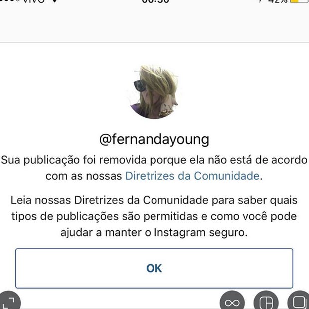 Fernanda Young tem post em rede social apagado (Foto: Instagram/ Reprodução)