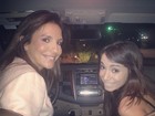 Depois de show, Anitta pega carona e janta com Ivete Sangalo