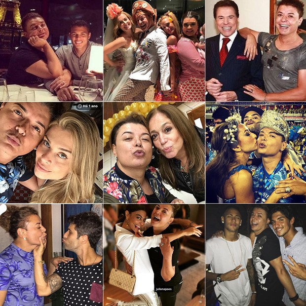 David Brazil e famosos (Foto: Instagram / Reprodução)