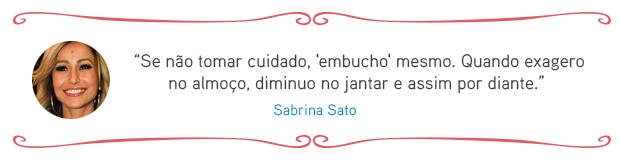 Cardápio das famosas - Sabrina Sato (Foto: EGO)