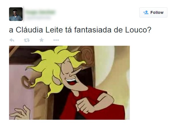 Fantasia de Claudia Leitte vira piada nas redes sociais (Foto: Twitter / Reprodução)