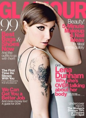 Lena Dunham na capa da rveista Glamour (Foto: Reprodução / Revista Glamour)