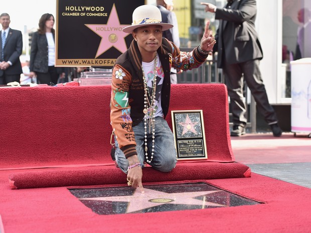 Pharrell Williams em Hollywood, nos Estados Unidos (Foto: Alberto E. Rodriguez/ Getty Images/ AFP)