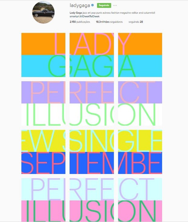 Lady Gaga anuncia novo single (Foto: Reprodução / Instagram)