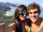 Aline Riscado e Felipe Roque posam juntos pós trilha: 'Pro dia nascer feliz'