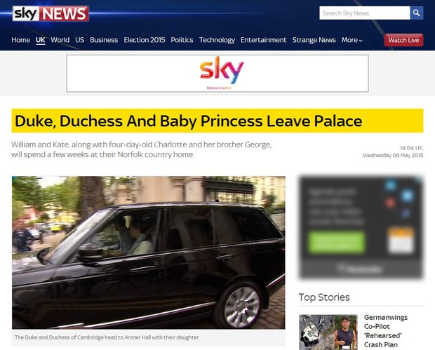 Príncipe William, Kate Middleton e a princesa Charlotte deixam o Palácio de Kensington (Foto: Reprodução)