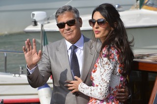 George Clooney e Amal Alamuddin em Veneza (Foto: AFP)