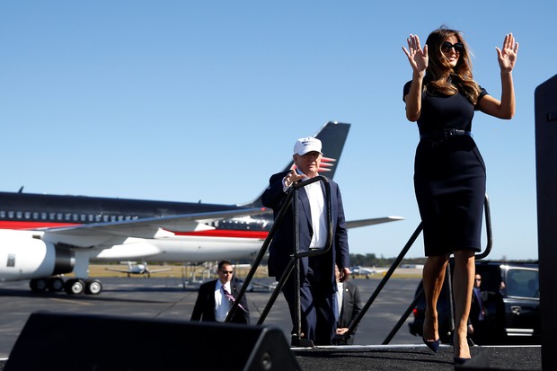 Donald Trump e Melania durante campanha (Foto: Reuters)