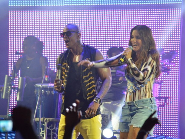 Léo Santana e Ivete Sangalo em show em Salvador, na Bahia (Foto: Felipe Souto Maior/ Ag. News)
